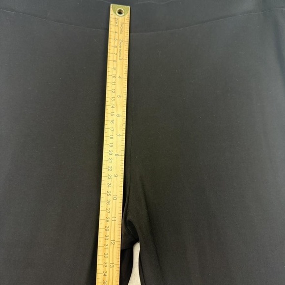 Joseph Ribkoff Pants Womens 16 Black Pull On Stretch Slim Tapered Pleated Side - Picture 6 of 8